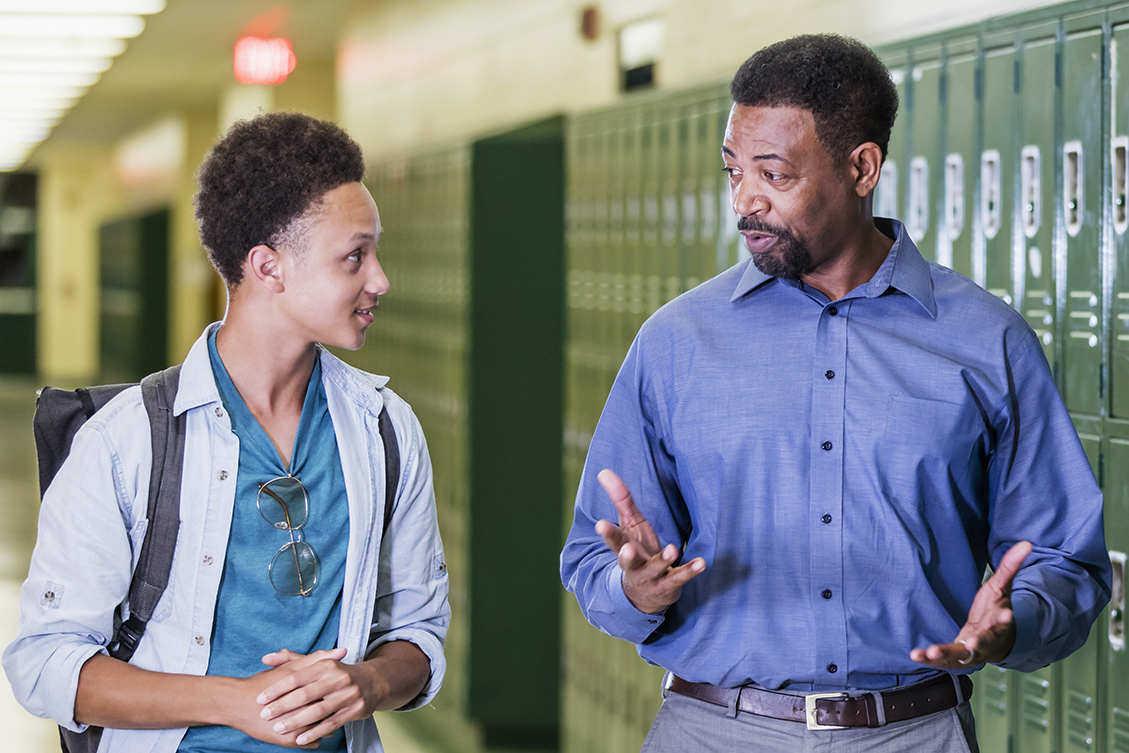 Teacher and students