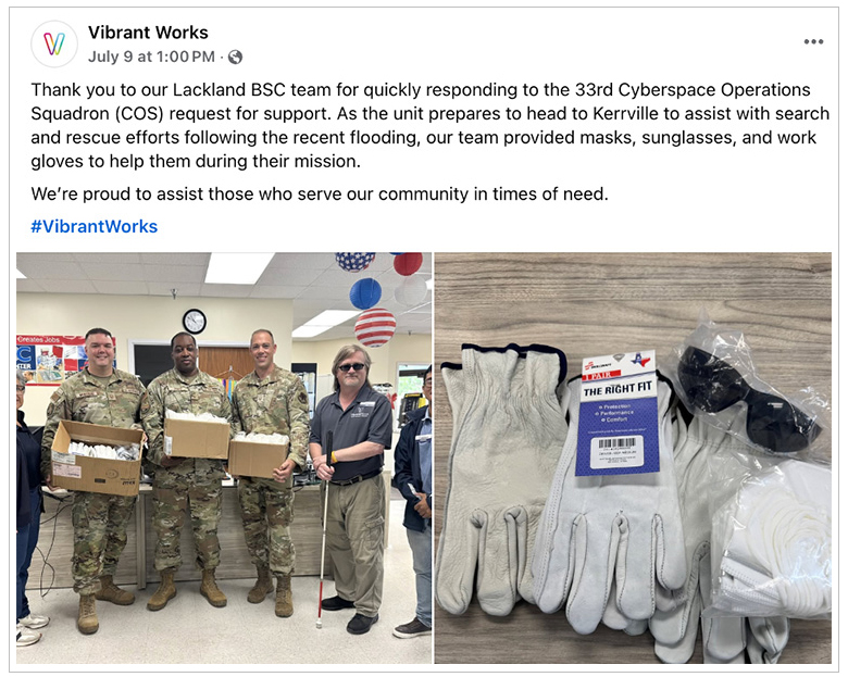 Vibrant Works is supporting Central Texas flood relief efforts