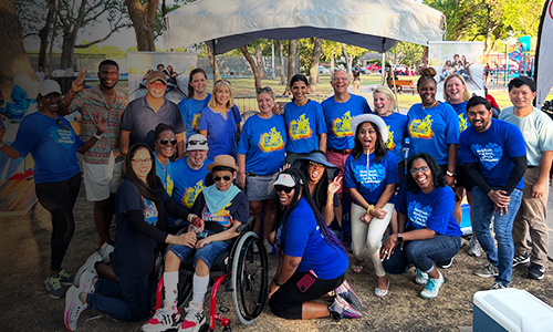 BCBSTX employees pose at Corporate Challenge event