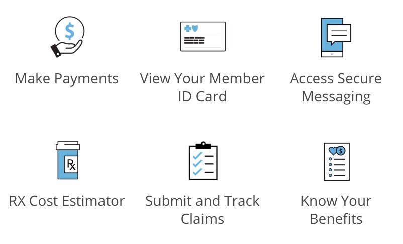 Illustration of various icons related to our health plans