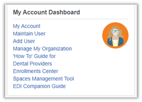 Availity My Account Dashboard